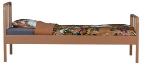 Oranžová kovová posteľ WOOOD Mees, 90 x 200 cm