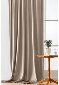 Svetlohnedý zatemňovací záves VELVET 140x250 cm Zavesenie: Riasiaca páska