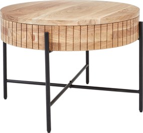 XXXLutz KONFERENČNÝ STOLÍK, čierna, farba akácie, drevo, kov, 70/70/50 cm Carryhome - Stolíky do obývačky - 001630018901