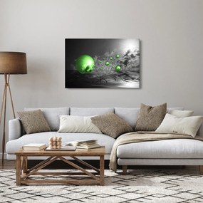 Obraz zelených abstraktných gulí (90x60 cm)