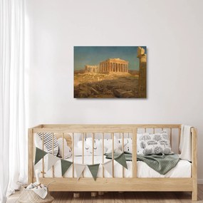 Sklenený obraz - Frederic Edwin Church, The Parthenon, reprodukcia (70x50 cm)