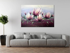 Gario Ručne maľovaný obraz Kvety magnólie Rozmery: 120 x 80 cm