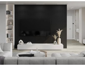 Mexen Lam-F, akustické stenové lamely 275 × 31,5 cm, filc 6 mm, čierna lesklá, S105-275317-2812-055