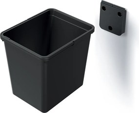 Prosperplast Závesný odpadkový kôš SYSTEMA BASIC, 23 l, 36 x 27 x 33cm, čierny