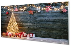 Nástenný panel  Darčeky Vianočný strom dekorácie dosky 140x70 cm