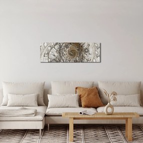 Obraz ornamentálneho umenia (s hodinami) (90x30 cm)