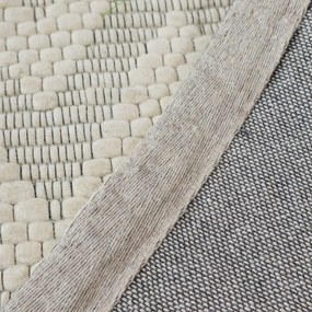 Asra, Kusový ručne tkaný koberec Woolen 5 White, 150x240, biela, obývacia izba