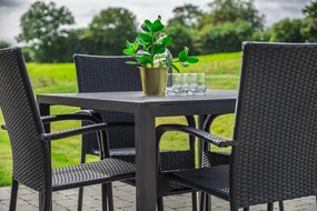 Záhradný jedálenský set Viking M + 4x ratanová stolička Paris