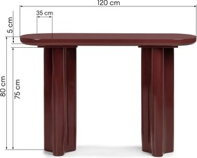 Konzolový stolík Jalo 120 cm vínovo-hnedý