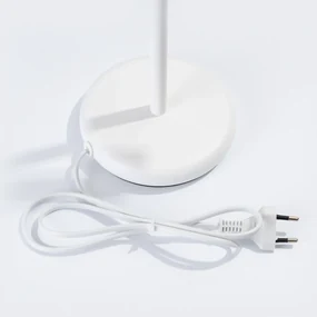 Stolná lampa Pastelo, 1x biele kovové tienidlo