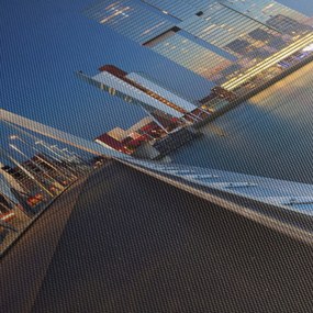 Obraz - Súmrak v Rotterdame, Holandsko (120x50 cm)