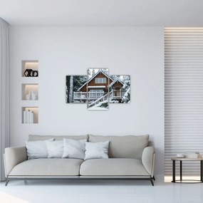 Obraz - Drevená chata (90x60 cm)