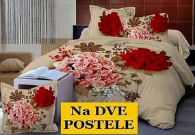 Obliečky Ruže Bavlna 2x70x90 2x140x200 cm