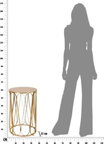 Dizajnový odkladací stolík Sakuruta 37 cm zlatý