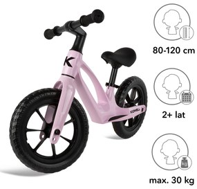 Kidwell Vito – ľahký magnéziový balančný bicykel 2,8 kg, EVA kolesá, ružový