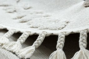 Detský koberec YOYO EY80 kruh biely / béžový, líška