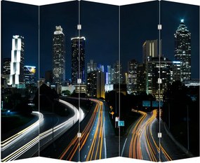 Paraván - Nočné metropola (210x170 cm)
