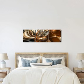 Obraz abstrakcie (s hodinami) (90x30 cm)