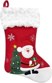 Slovakia Trend Dekorácia MagicHome Vianoce, Ponožka so santom, červená, 41 cm
