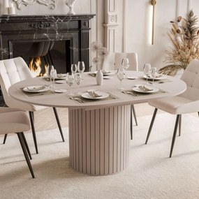 ROZKLADACÍ OKRÚHLY JEDÁLENSKÝ STÔL LANDRY KAŠMÍR 120 - 160 cm