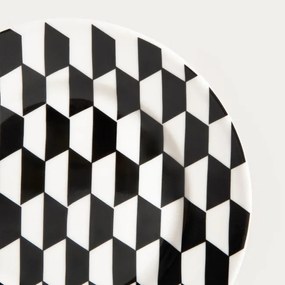 Šálka LUNYA s podšálkou, čierna / biela 757044 200 ml