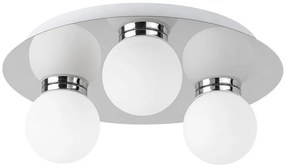 Rabalux Prisadené stropné svietidlo do kúpeľne Becca 3x28W | G9 | IP44 - chróm