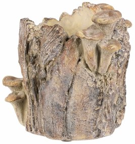Obal betónový - peň s hríbami, 19 x 17 x 16 cm