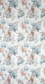 ZÁVES NA KRÚŽKOCH ANETT 140X250 CM KVETY