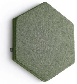 Akustický panel POLY, hexagon, 600x600x56 mm, nástenný, zelená
