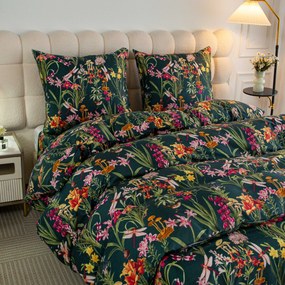 Obliečky z mikrovlákna MYSTIC GARDEN tmavo zelené Rozmer obliečky: 2 ks 70 x 90 cm | 200 x 220 cm