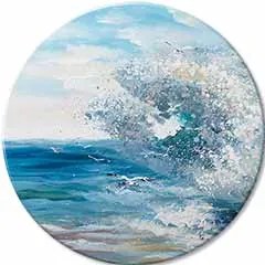 Okrúhly maľovaný obraz Nekompromisný živel