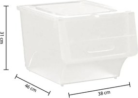 5Five® 2. akosť - Úložný box ALL IN BOX s deleným vekom, 34l - 38 x 45,5 x 31 cm
