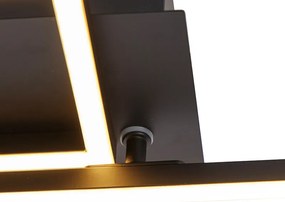 Stropné svietidlo predĺžené čierne 3-stupňové stmievateľné - Plazas Novo