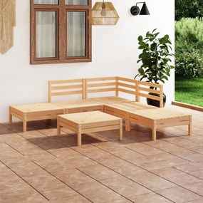 6-dielna záhradná sedacia súprava masívne borovicové drevo 3082642