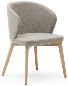 Béžové čalúnené jedálenské kreslo Darice – Kave Home