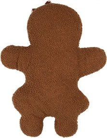 Dekoratívny hnedý vankúš slečna perníček Gingerbread - 35*5*44 cm