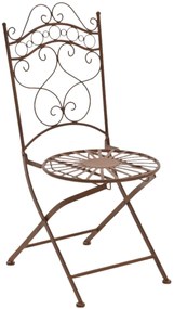 Kovová stolička skladacia Indra (SET 2 ks) - Hnedá antik