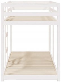 VidaXL Poschodová posteľ biela 90x200 cm borovicový masív manželská