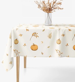 Goldea hranatý obrus 100% bavlnené plátno - jesenné tekvice a lístky 80 x 80 cm