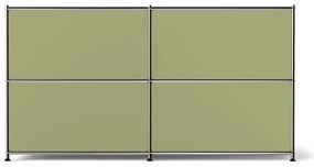 Vysoký kovový regál »CN3« so 4 výklopnými priečinkami, pistáciový