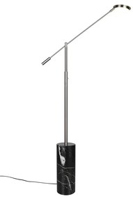 Čierna/v striebornej farbe LED stojacia lampa (výška 145 cm) Fiore – Trio Select