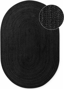 Čierny obojstranný/ručne tkaný jutový koberec 160x230 cm Braided – Hanse Home