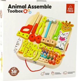 LEAN Toys Drevená sada skrutkovačov pre domácich majstrov v kufríku 59el