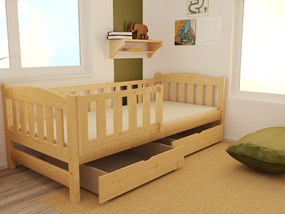 Detská posteľ z masívu 200x90cm so zásuvkami - DP002