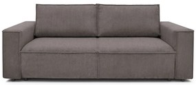 Taupe menčestrová rozkladacia pohovka 245 cm Nihad – Bobochic Paris