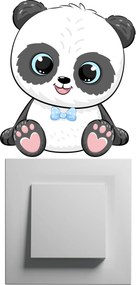 PIPPER. Panda - chlapec - nálepka nad vypínač