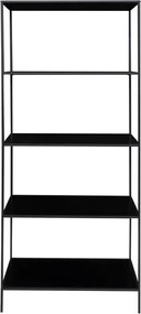 Čierna kovová knižnica 80x170x36 cm Vita – House Nordic