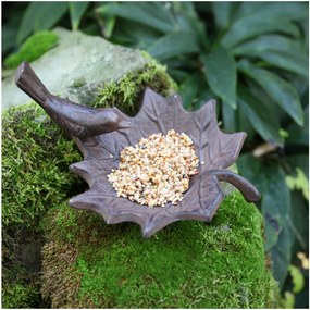 Napájadlo pre vtáky Met, 12,5x20 cm, liatina, hnedá