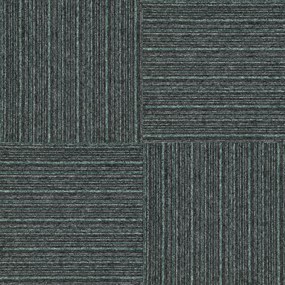 Balta, Kobercový štvorec Sonar Lines 4577 zelenočierny 50 x 50 cm, chodba / predsieň