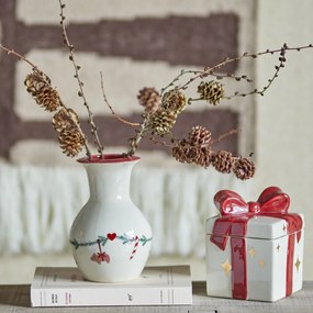 Bloomingville Kameninová váza Yule Nature 16 cm